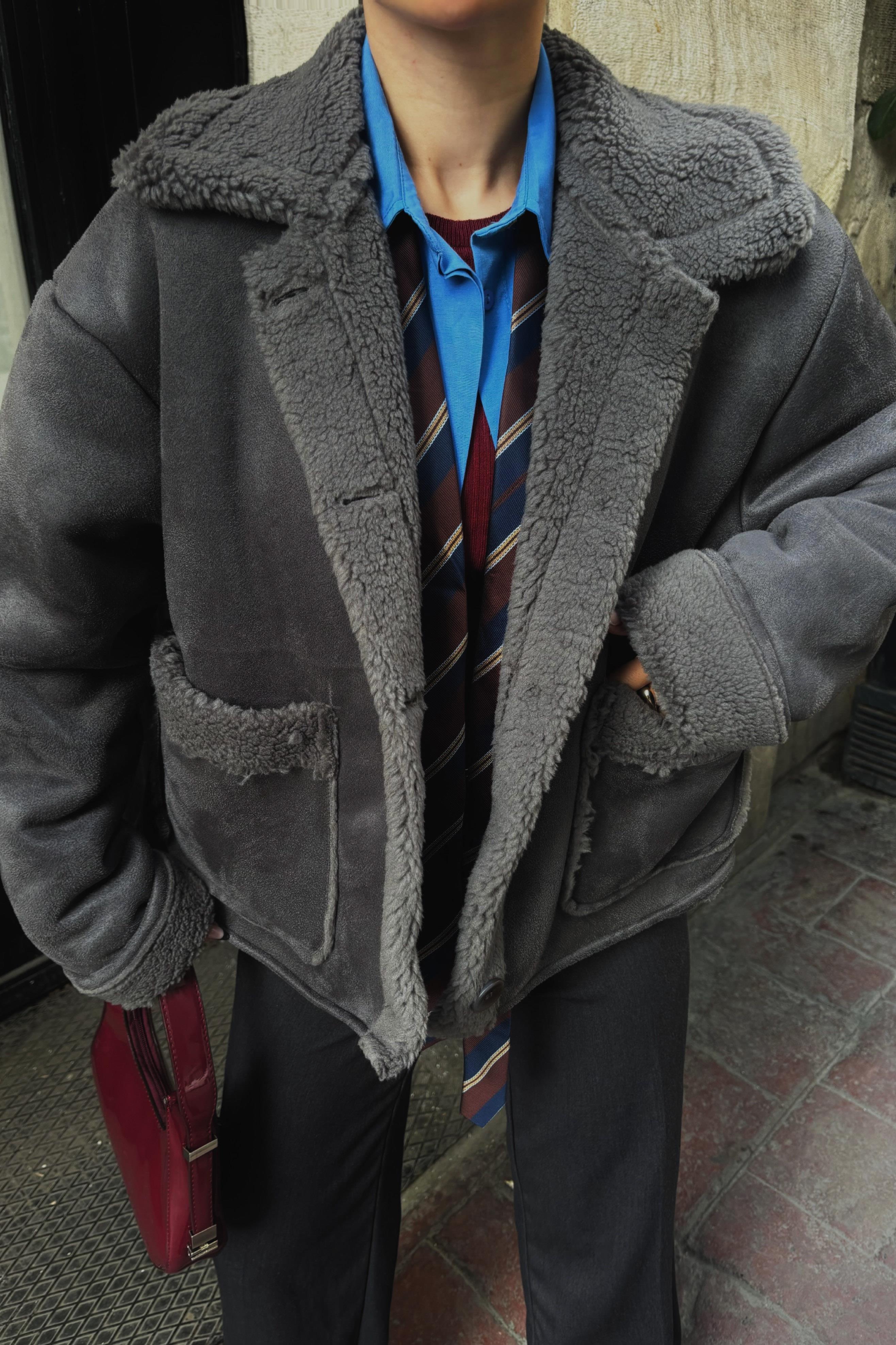 Lolita Uzun Kollu Süet Ceket 6115 R11-A-K4