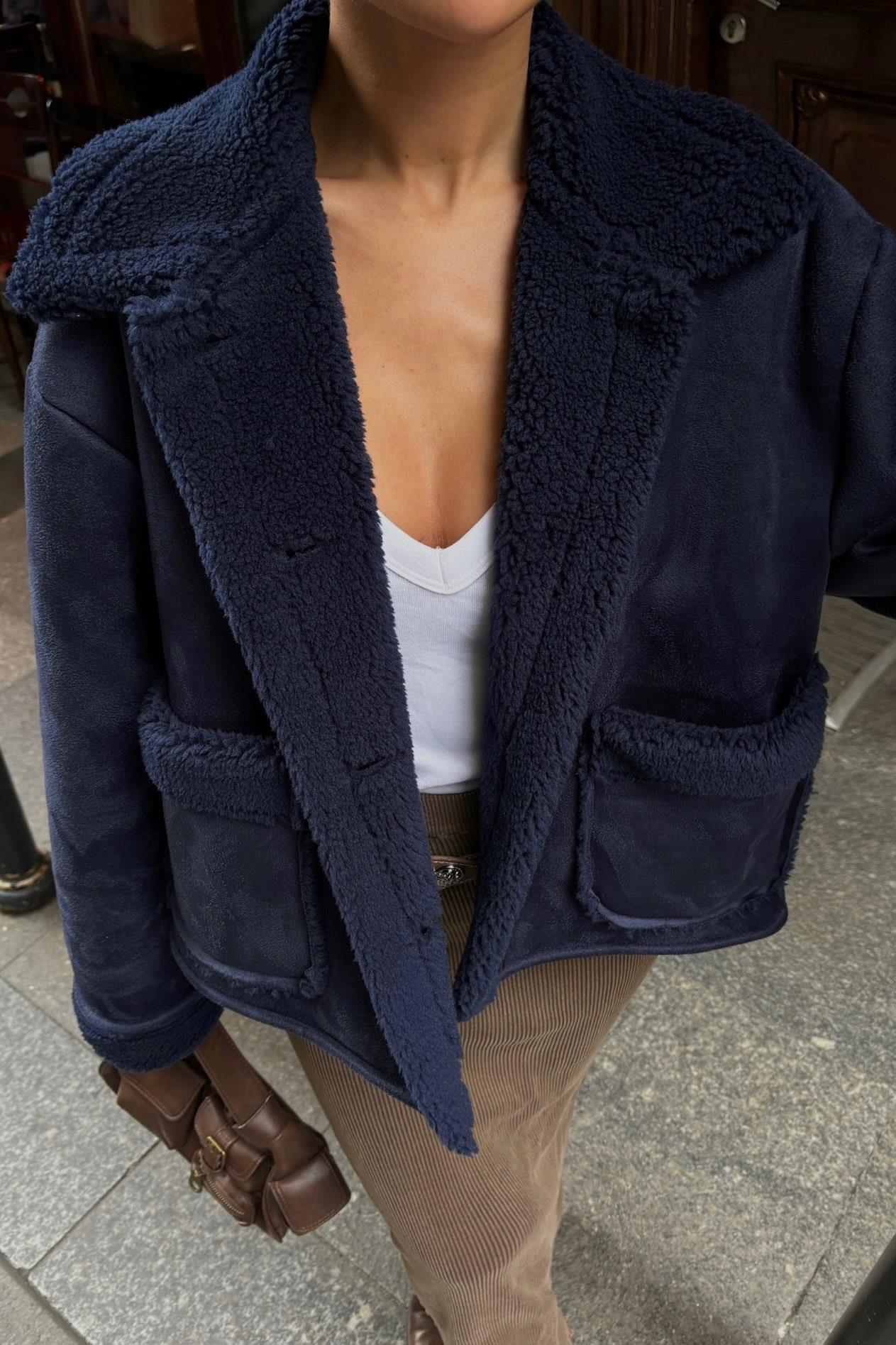 Lolita Uzun Kollu Süet Ceket 6115 R11-A-K4