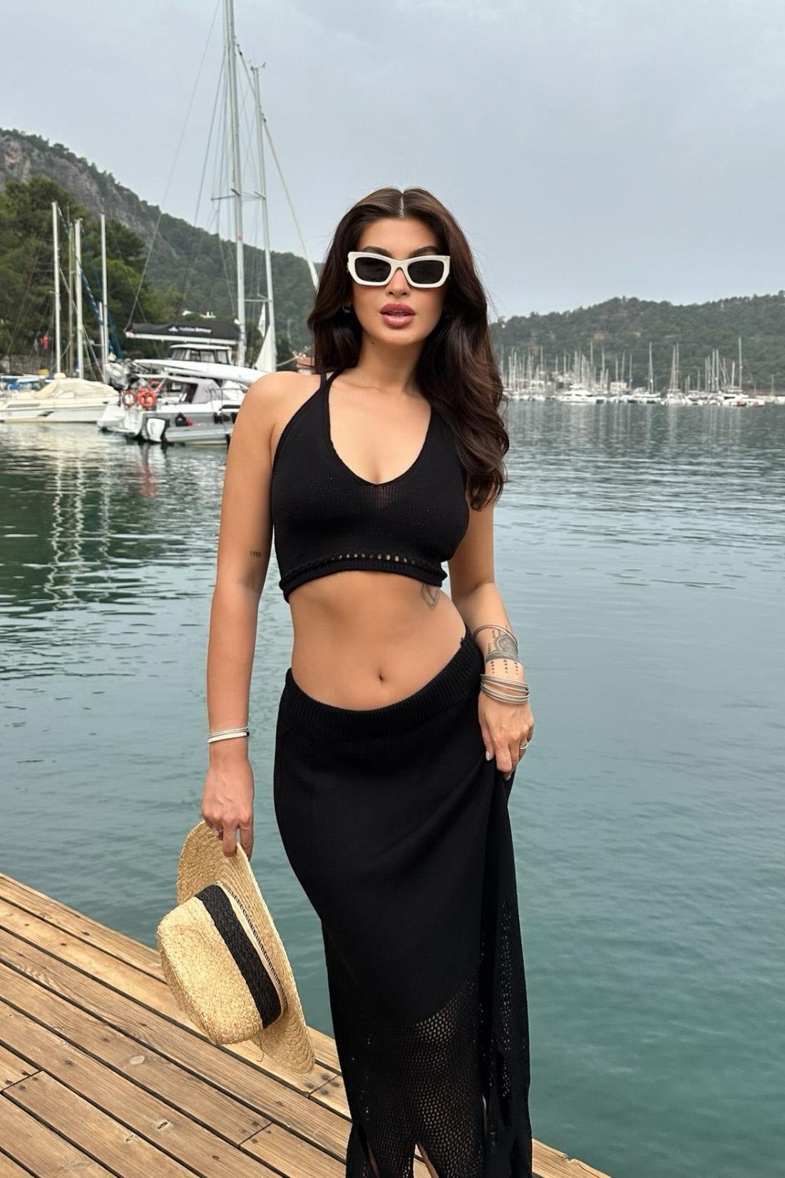 Luna Boyundan Bağlamalı Crop Takım 9868 R1-I-K3