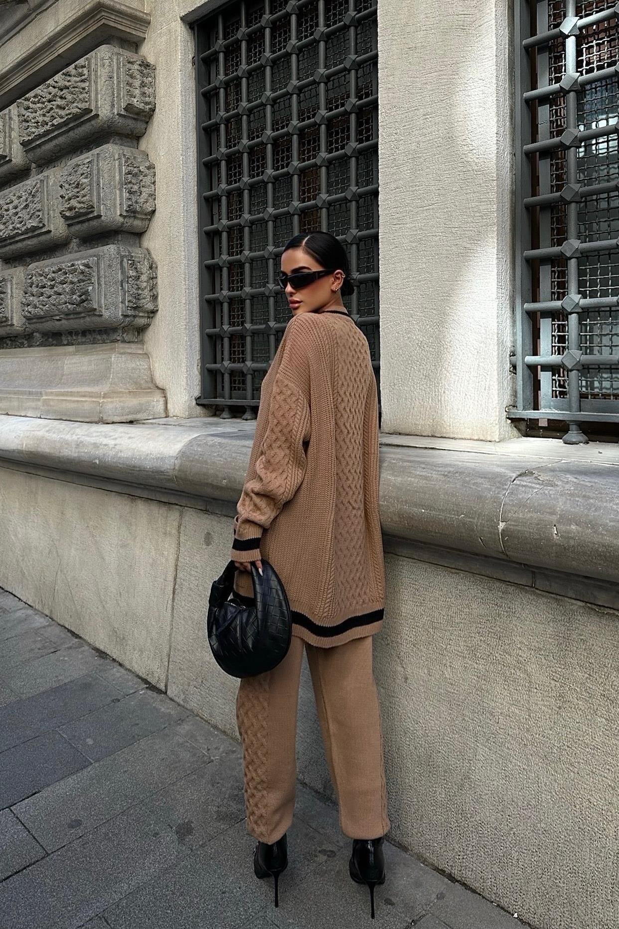 Lunadel Triko Hırka Pantolon Takım 9974