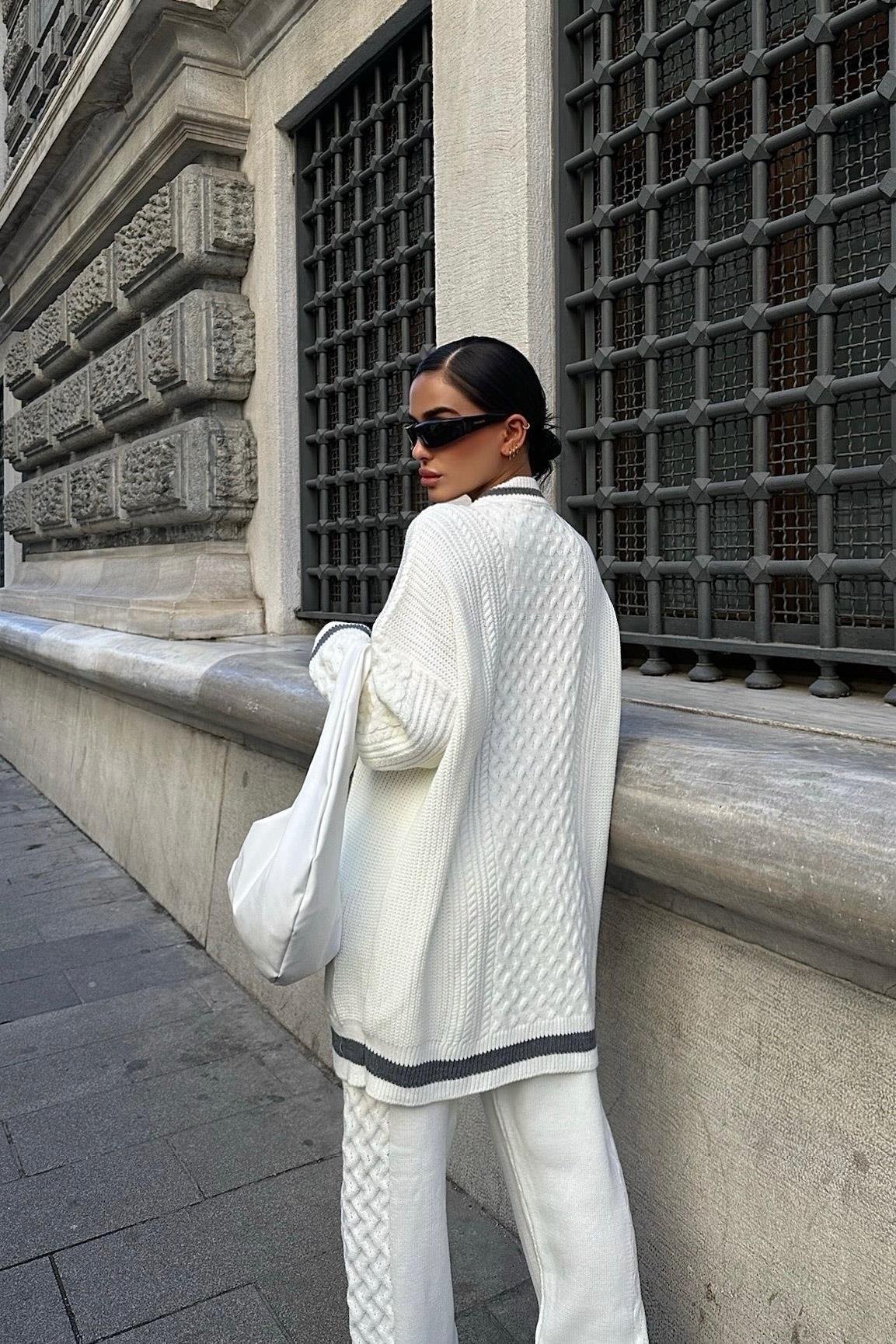 Lunadel Triko Hırka Pantolon Takım 9974