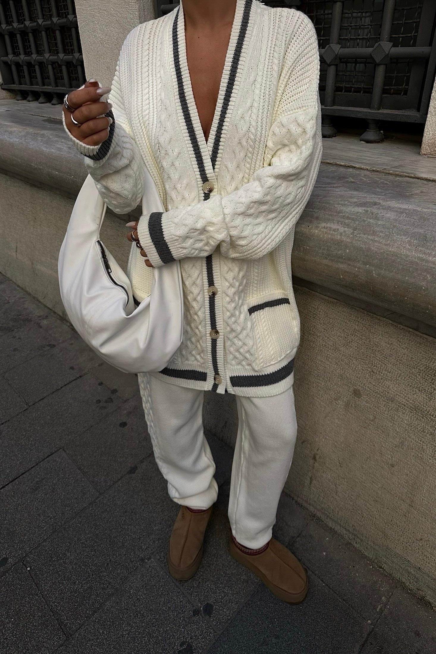 Lunadel Triko Hırka Pantolon Takım 9974