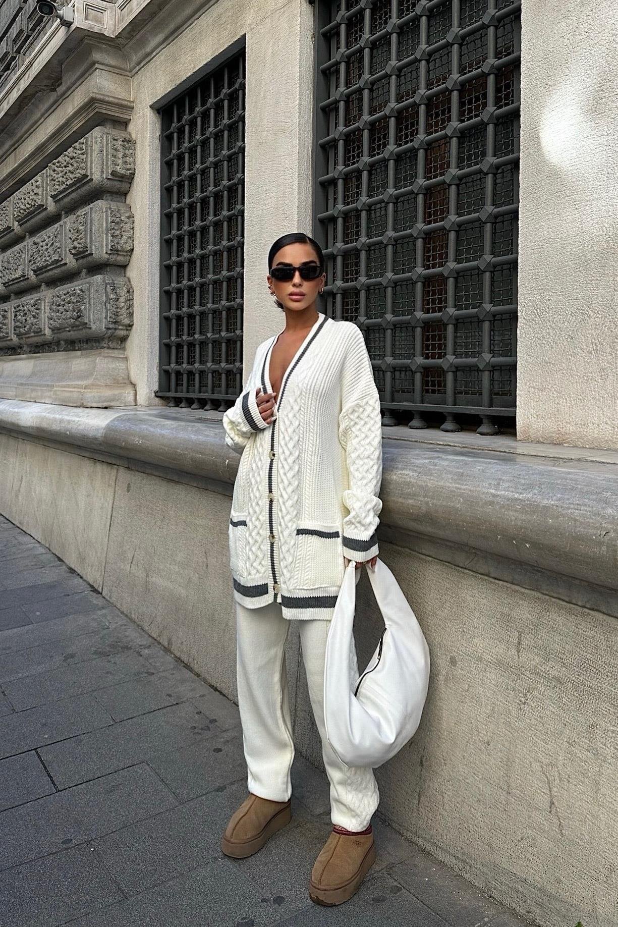 Lunadel Triko Hırka Pantolon Takım 9974