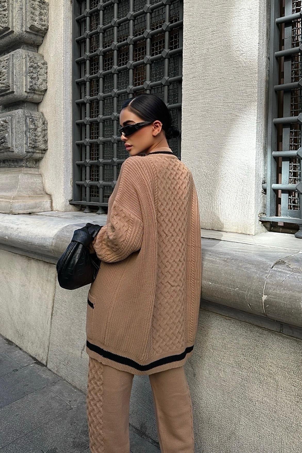 Lunadel Triko Hırka Pantolon Takım 9974