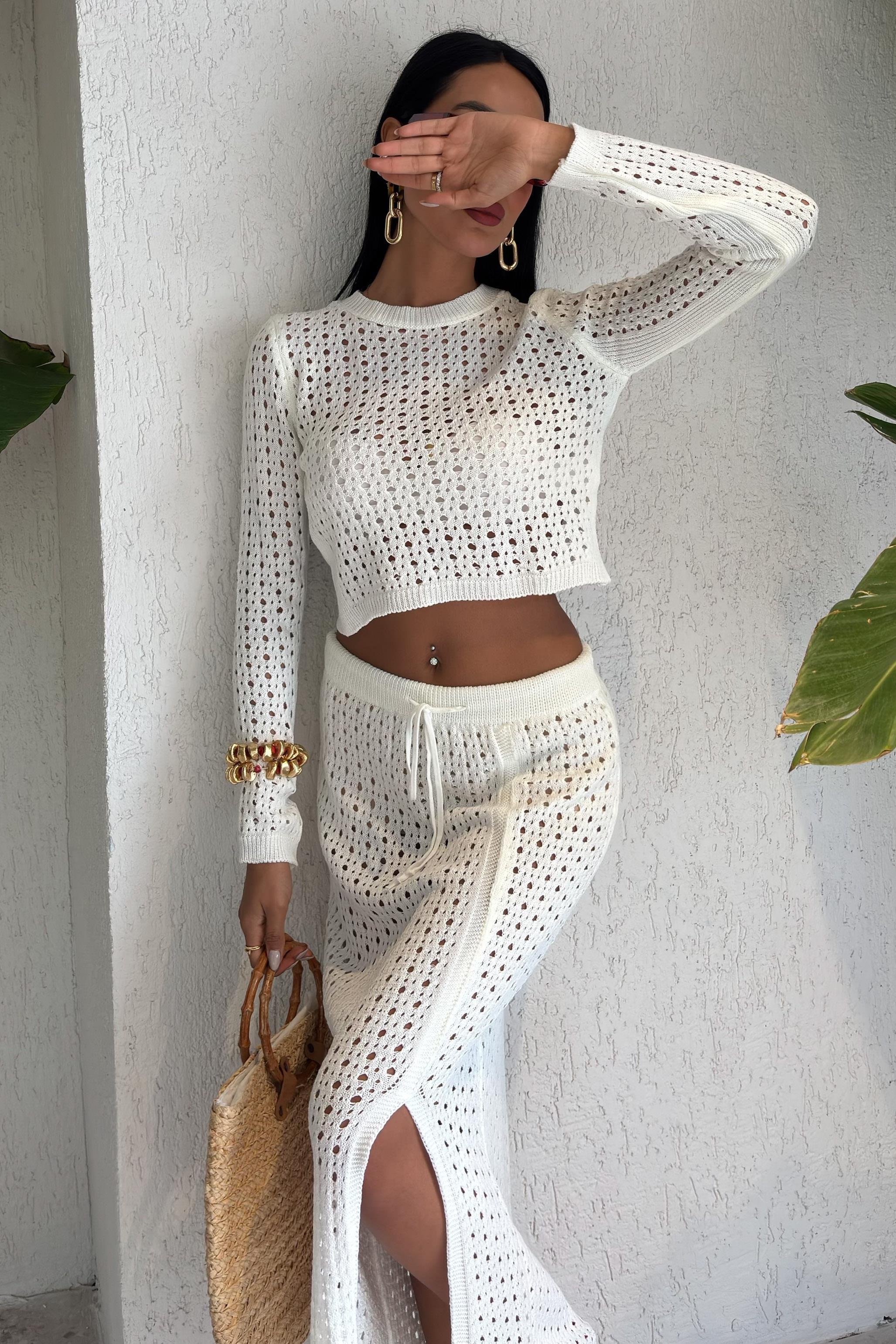 Macey Kroşe Crop Takım 9882 R2-J-K3