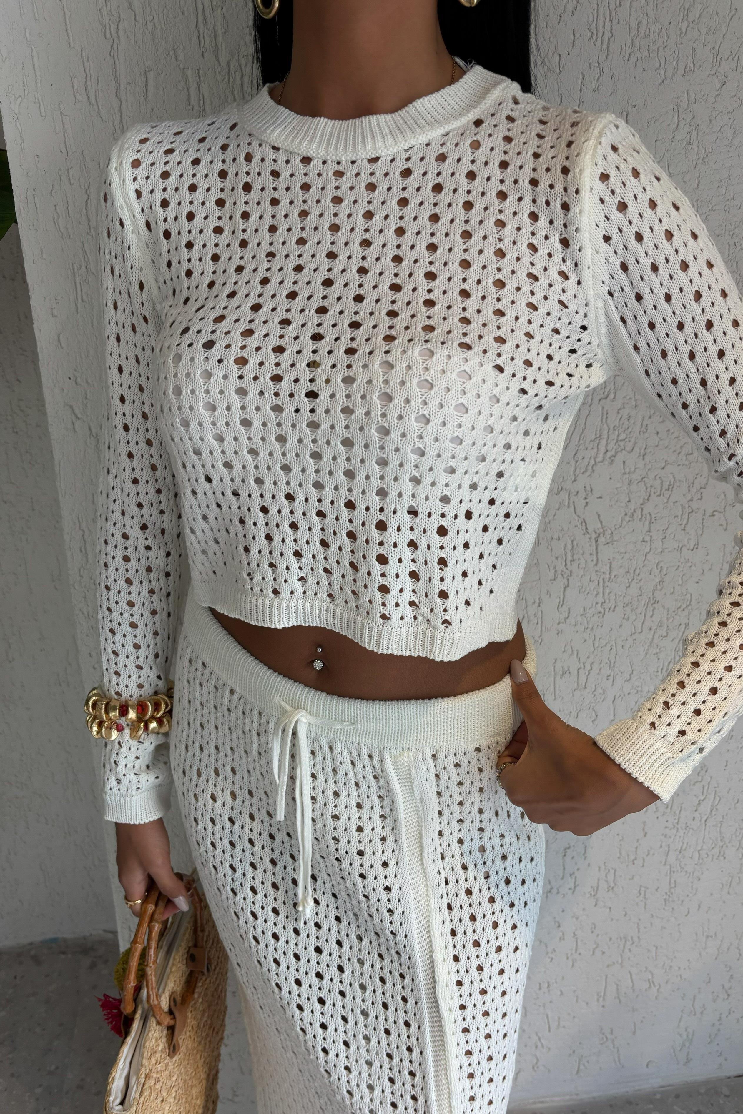 Macey Kroşe Crop Takım 9882 R2-J-K3