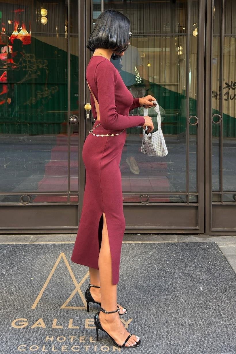 Maje Sırt Zincir Detay Etek Bluz Takım 9884 R2-K-K3