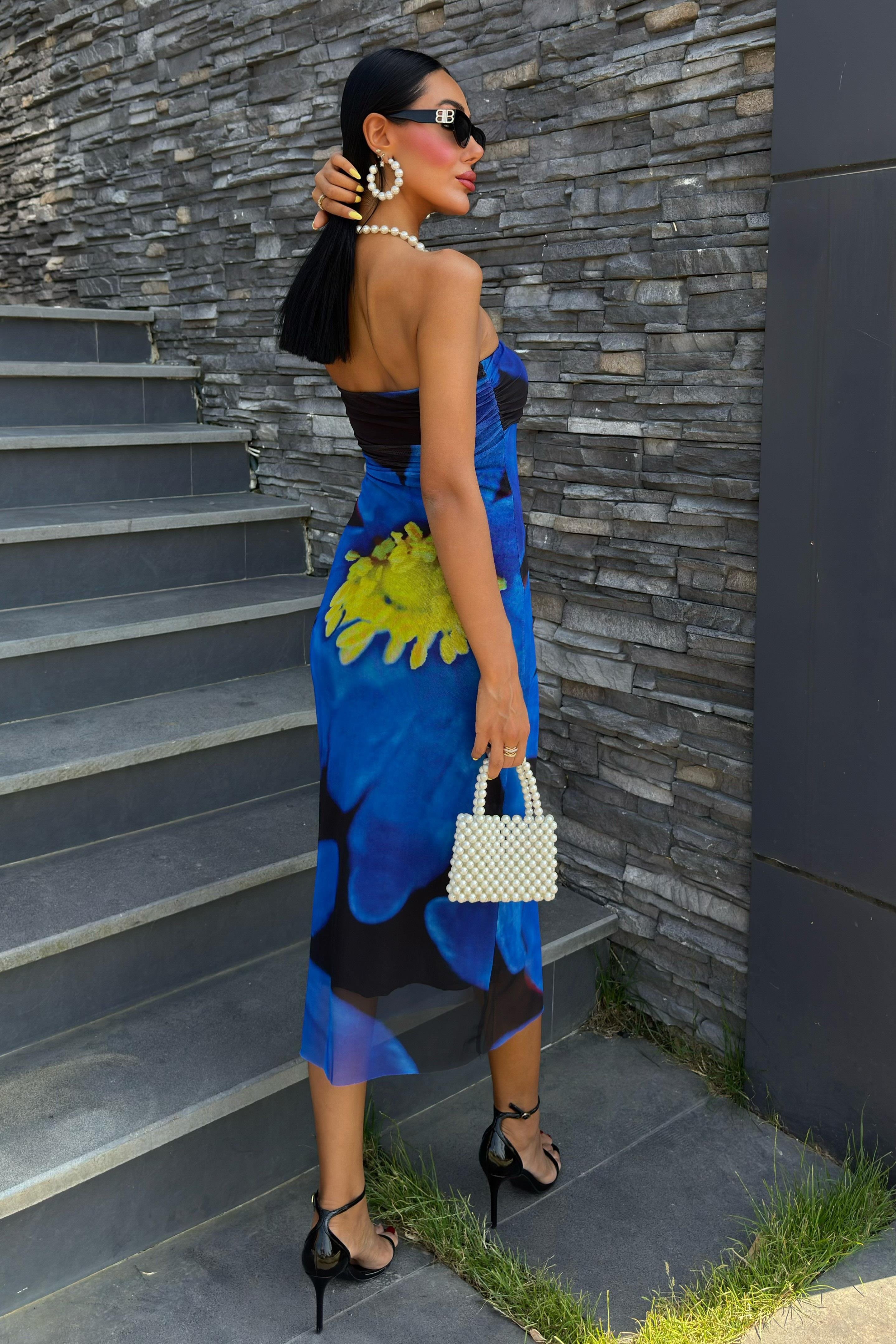 Marcella Desenli Straplez Elbise 2574-08 R5-E-K3