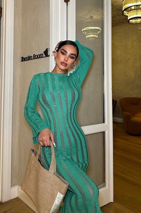 Marcella Kroşe Midi Elbise 2663-23 R1-F-K5