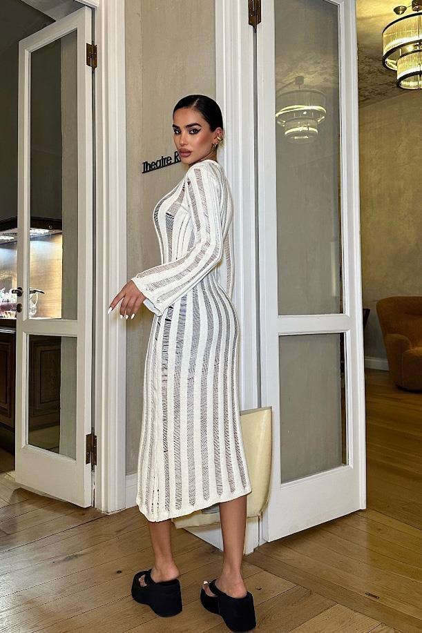 Marcella Kroşe Midi Elbise 2663-23 R1-F-K5