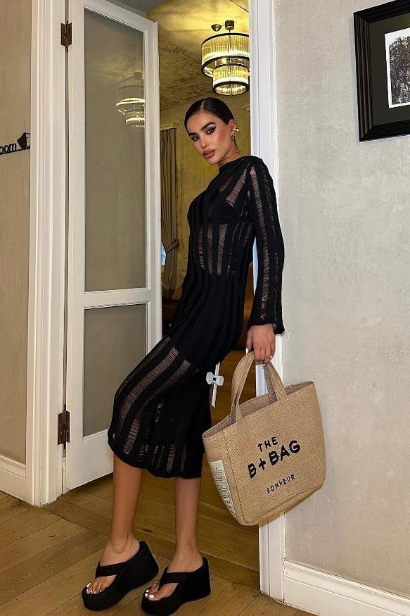 Marcella Kroşe Midi Elbise 2663-23 R1-F-K5