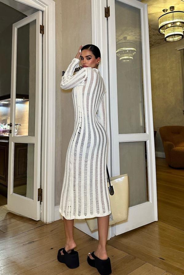 Marcella Kroşe Midi Elbise 2663-23 R1-F-K5