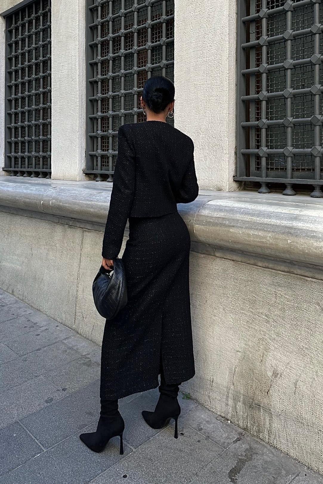 Marinela Işıltılı Midi Etek Takım 9936