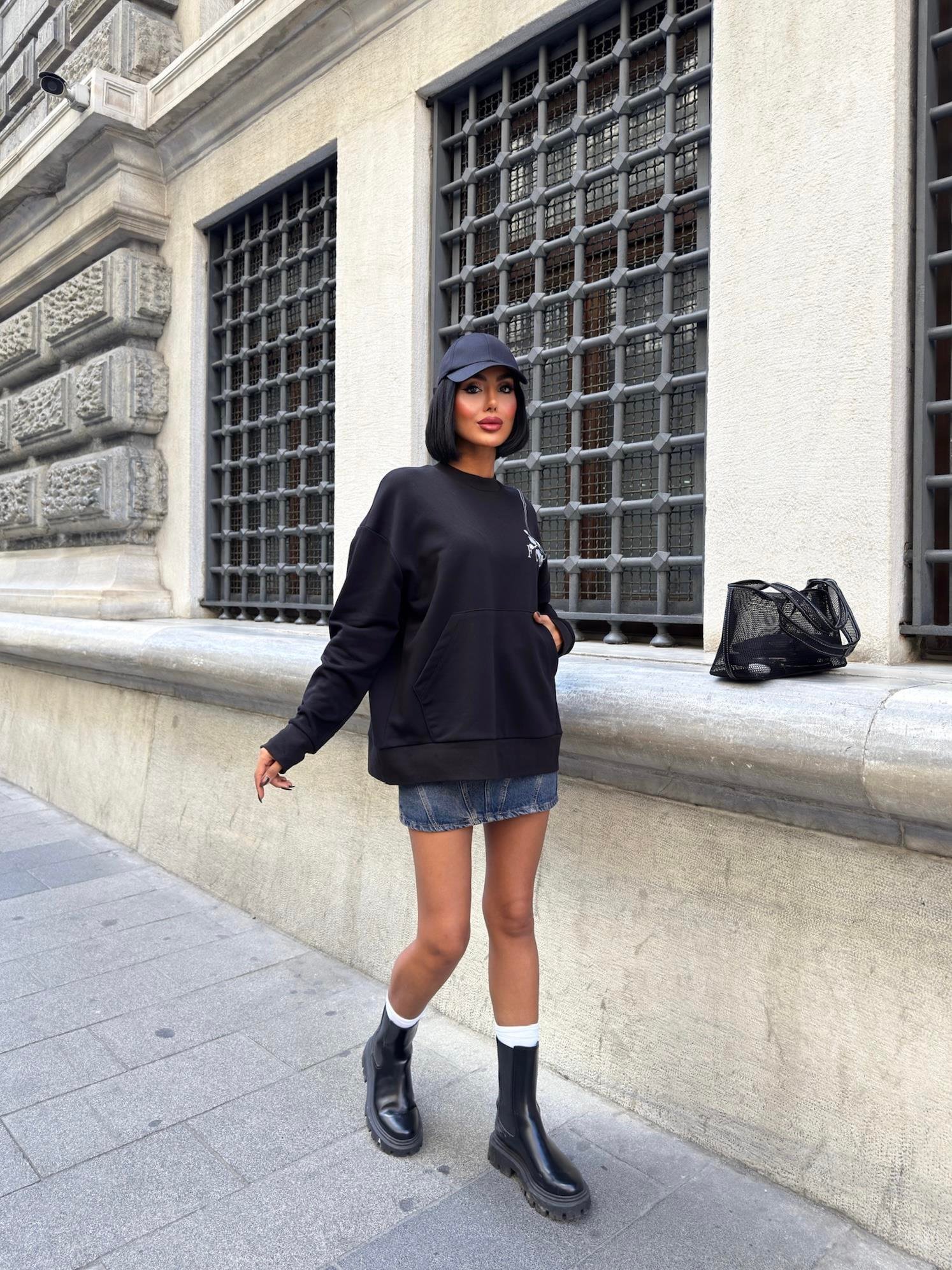 Marison Çiçek Nakışlı Sweatshirt 8050 -08 R3-E-K5