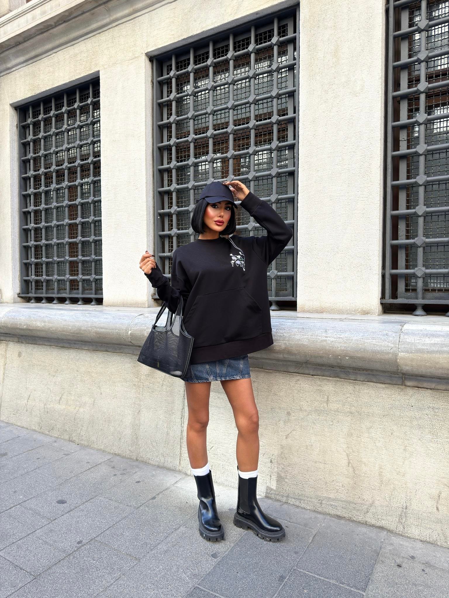 Marison Çiçek Nakışlı Sweatshirt 8050 -08 R3-E-K5