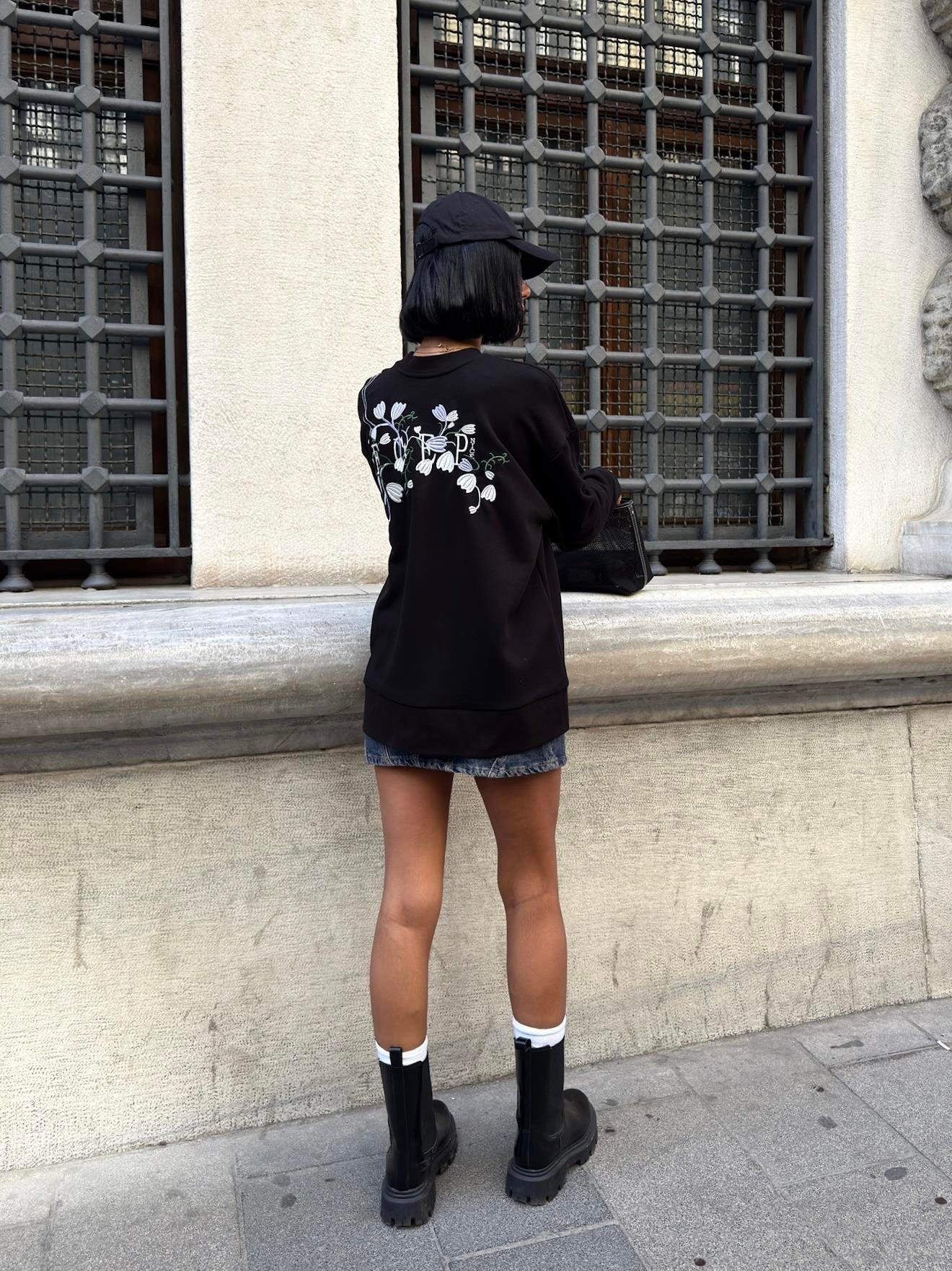 Marison Çiçek Nakışlı Sweatshirt 8050 -08 R3-E-K5