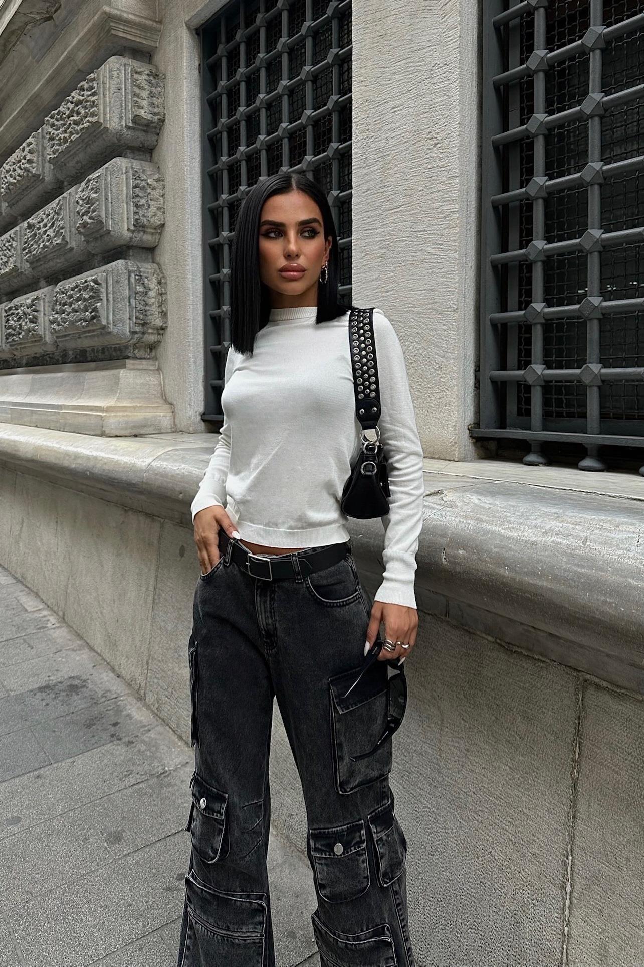 Martinez Regular Bisiklet Yaka Kazak 1331