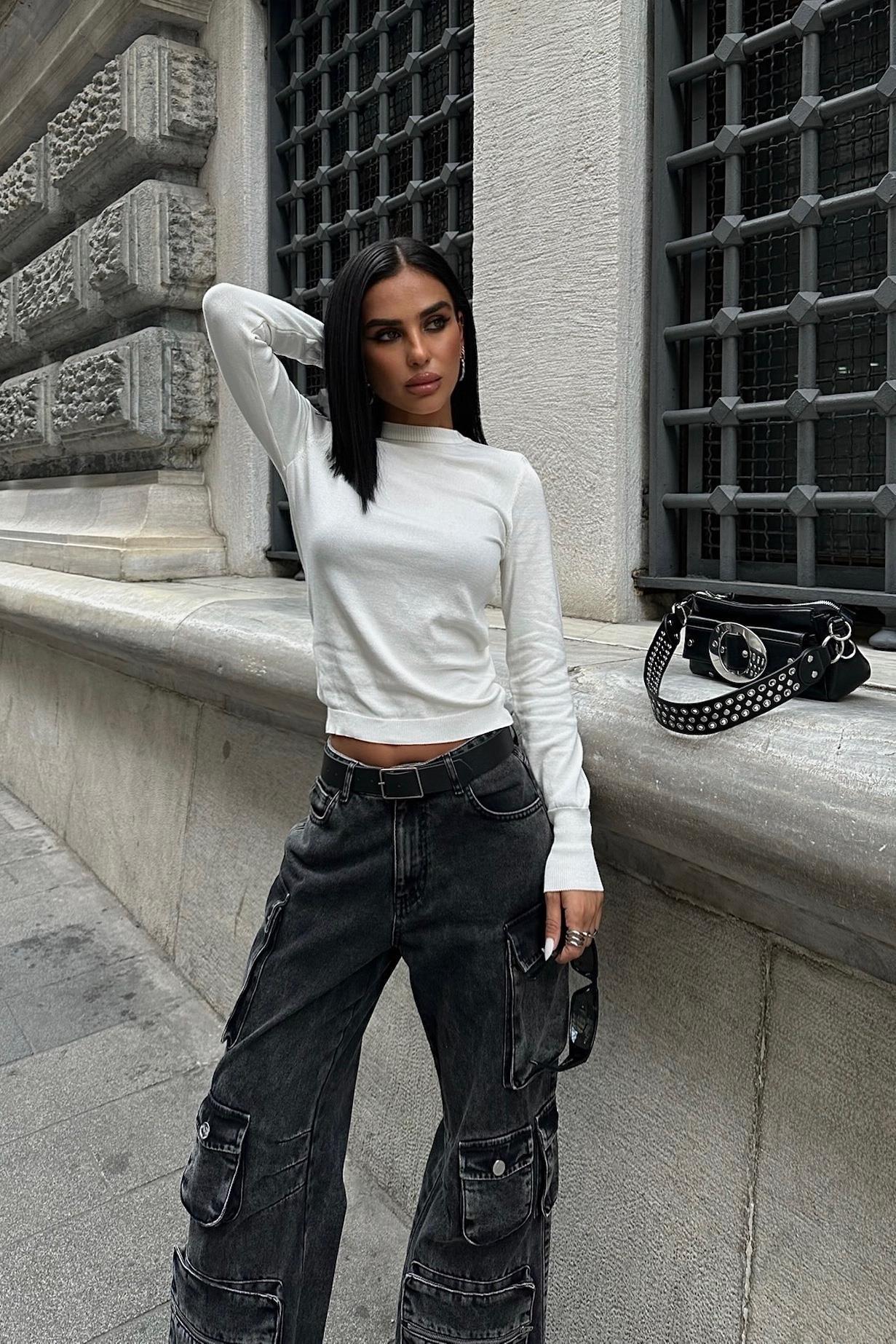 Martinez Regular Bisiklet Yaka Kazak 1331