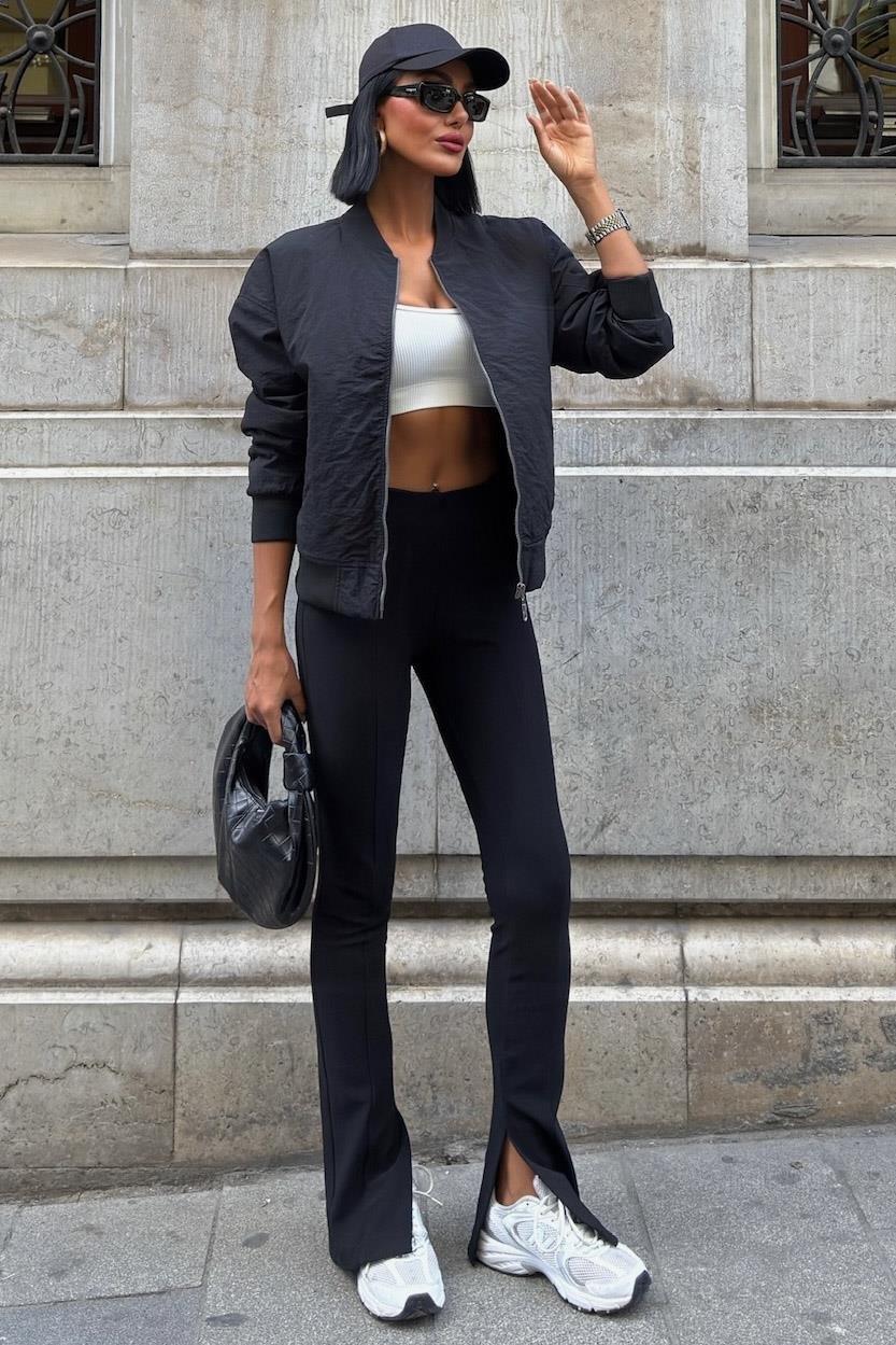 Michonne Ribanalı Bomber Ceket 7059 -08 R1-P-K2