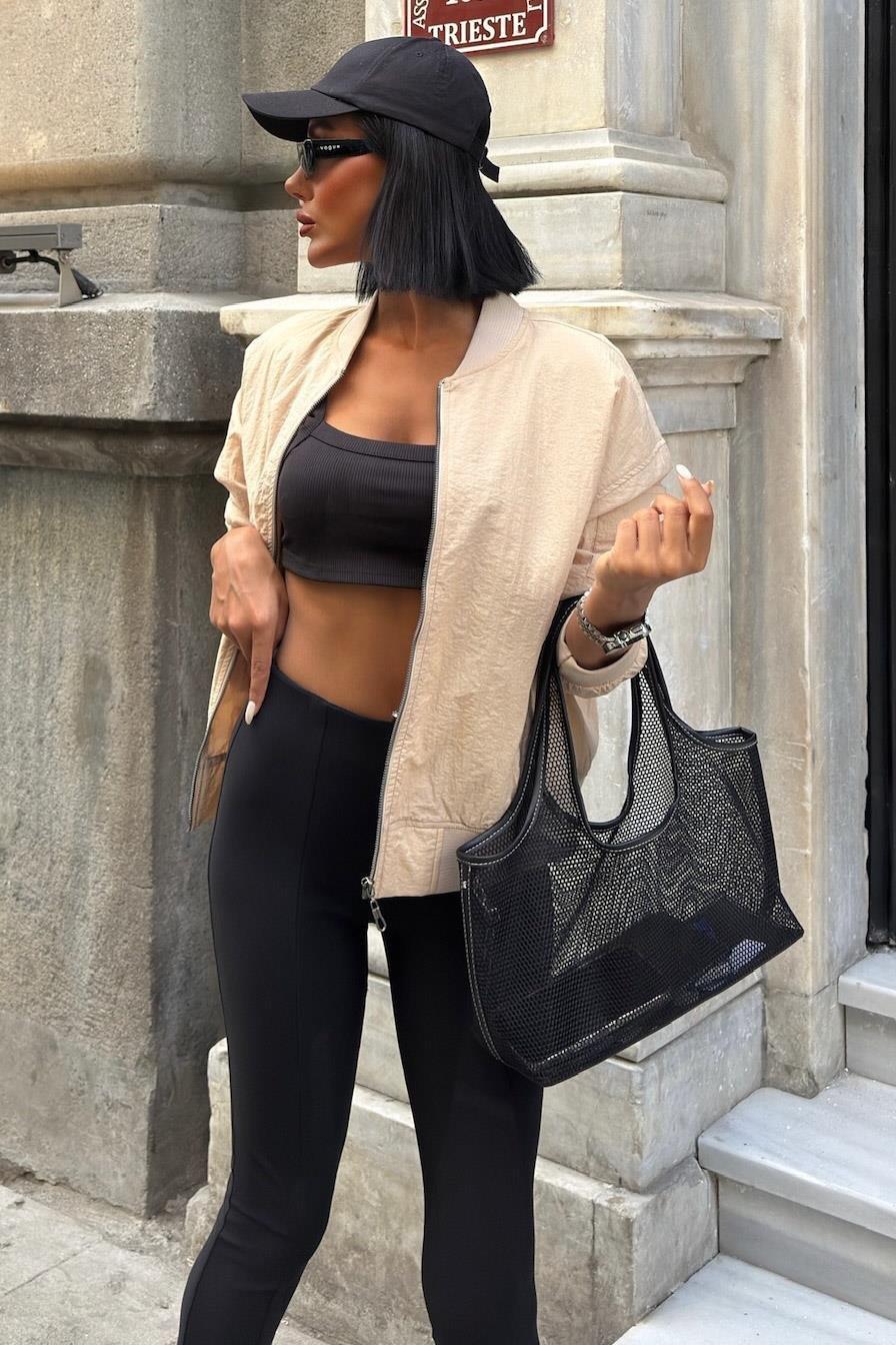 Michonne Ribanalı Bomber Ceket 7059 -08 R1-P-K2