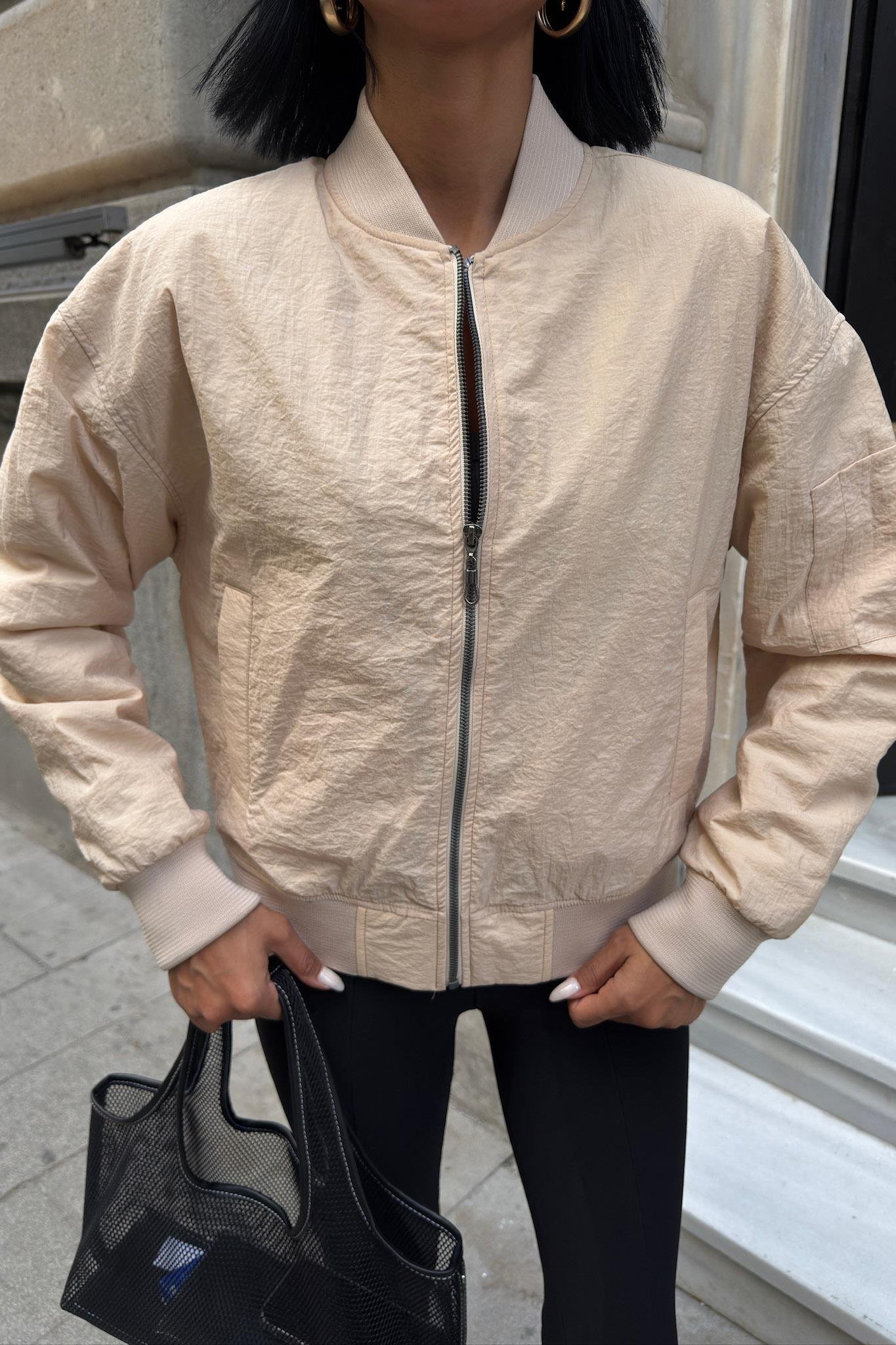 Michonne Ribanalı Bomber Ceket 7059 -08 R1-P-K2