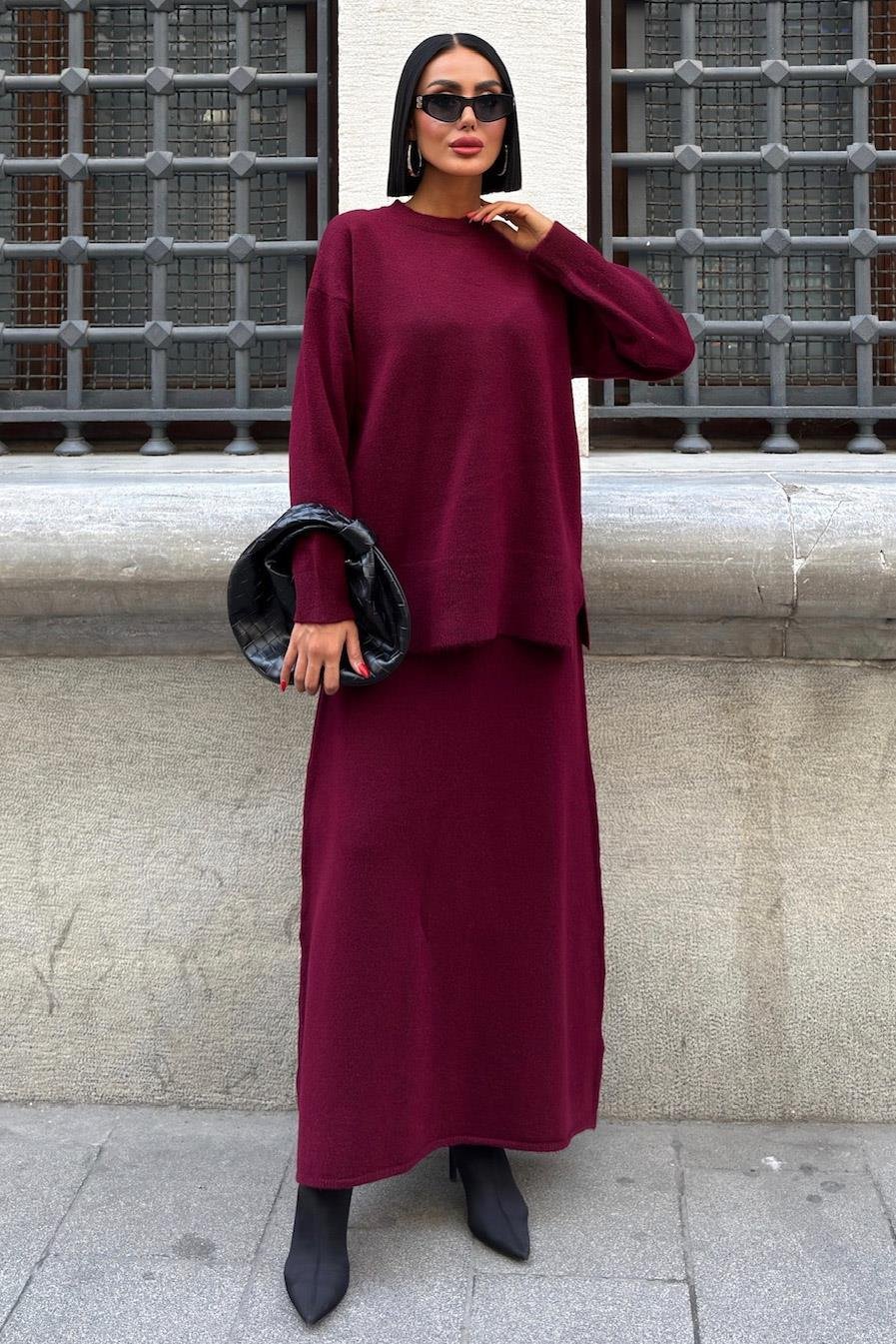 Midi Etekli Triko Takım 10231 R1-A-K1