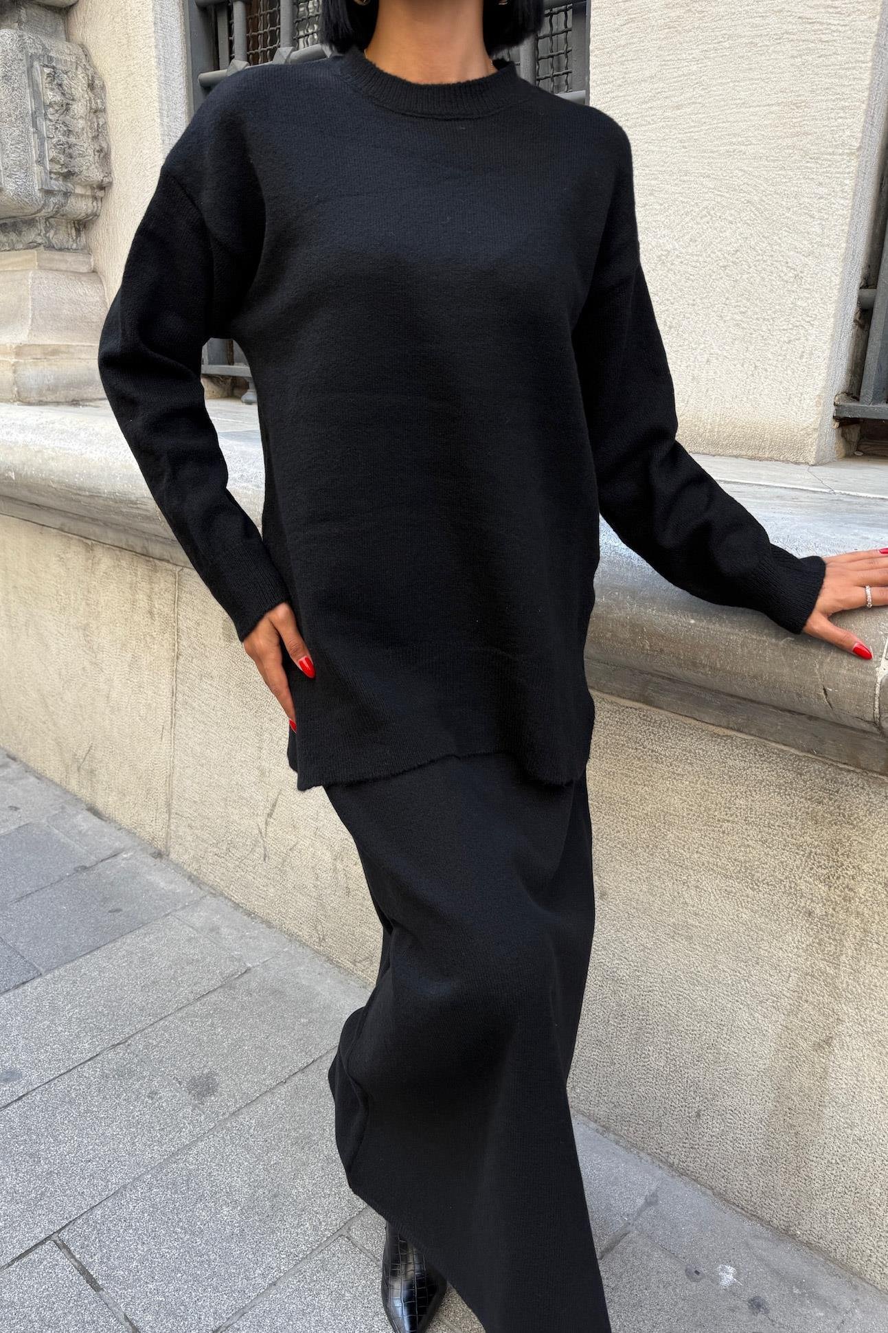 Midi Etekli Triko Takım 10231 R1-A-K1