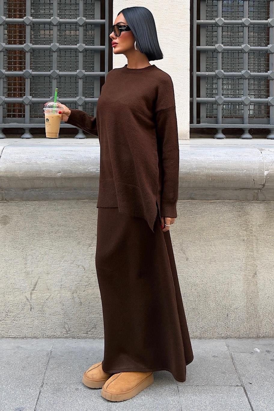 Midi Etekli Triko Takım 10231 R1-A-K1