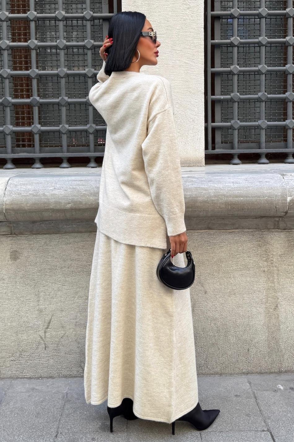 Midi Etekli Triko Takım 10231 R1-A-K1