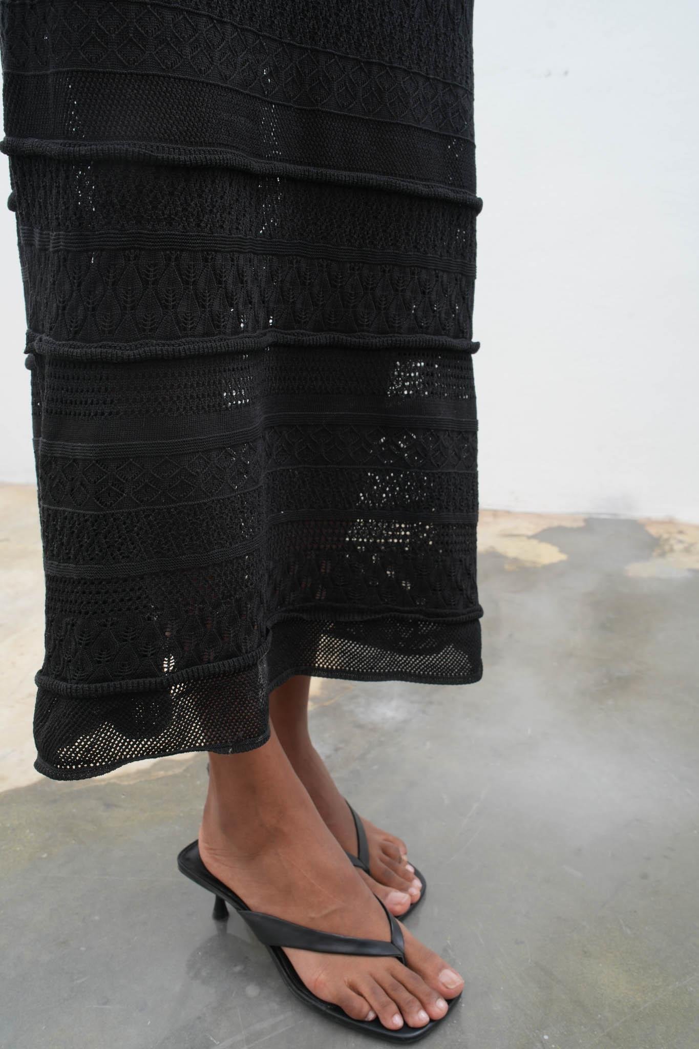 Mirca Maxi Fırfır Detaylı Örme Elbise 2798 R4-E-K5