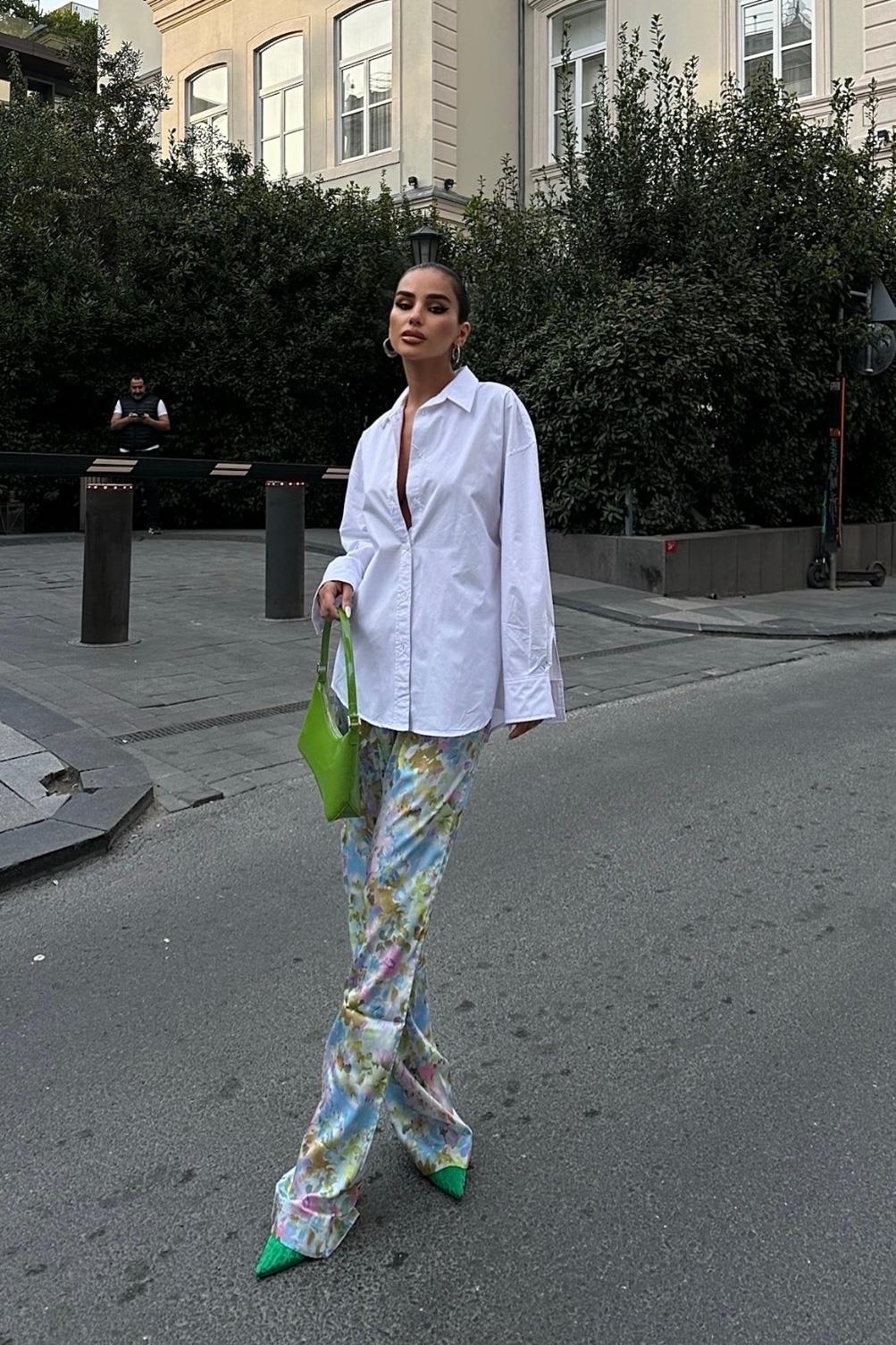 Mirian Sırt Dekolteli Gömlek 3228-08 R5-A-K2