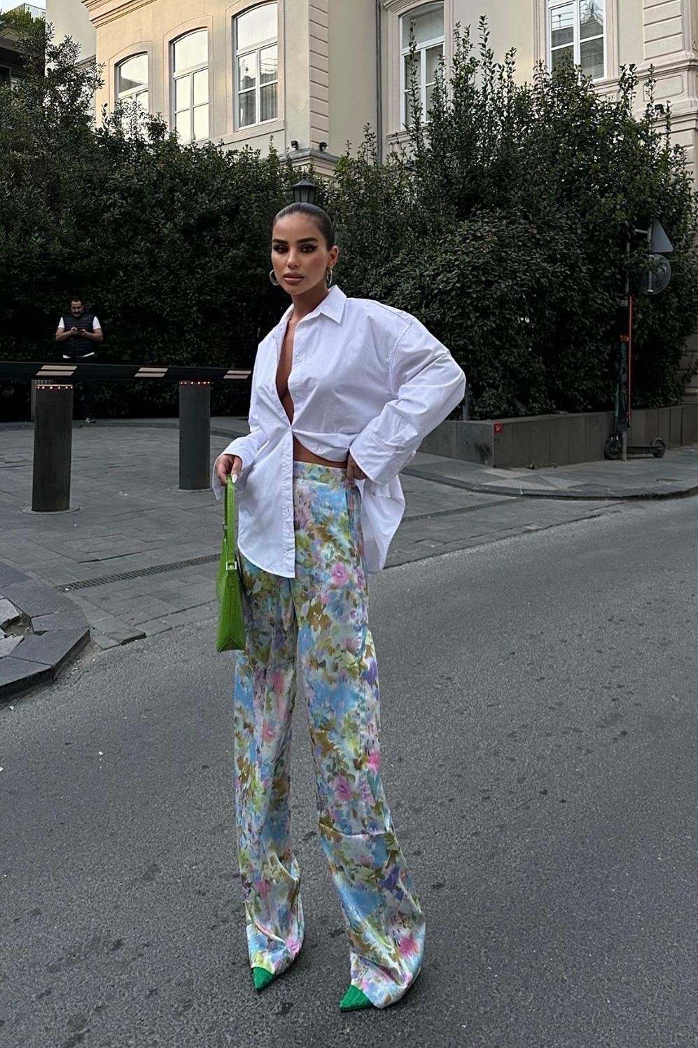 Mirian Sırt Dekolteli Gömlek 3228-08 R5-A-K2