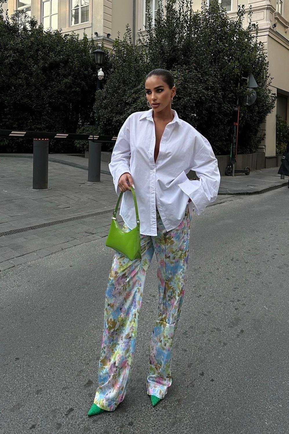 Mirian Sırt Dekolteli Gömlek 3228-08 R5-A-K2