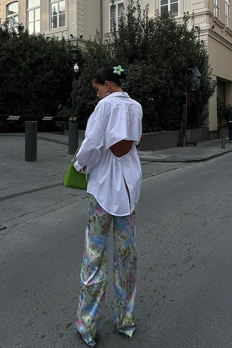 Mirian Sırt Dekolteli Gömlek 3228-08 R5-A-K2