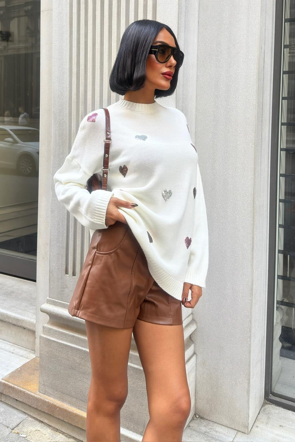 Molly Kalp Desenli Triko Örme Kazak 1339 R4-J-K3