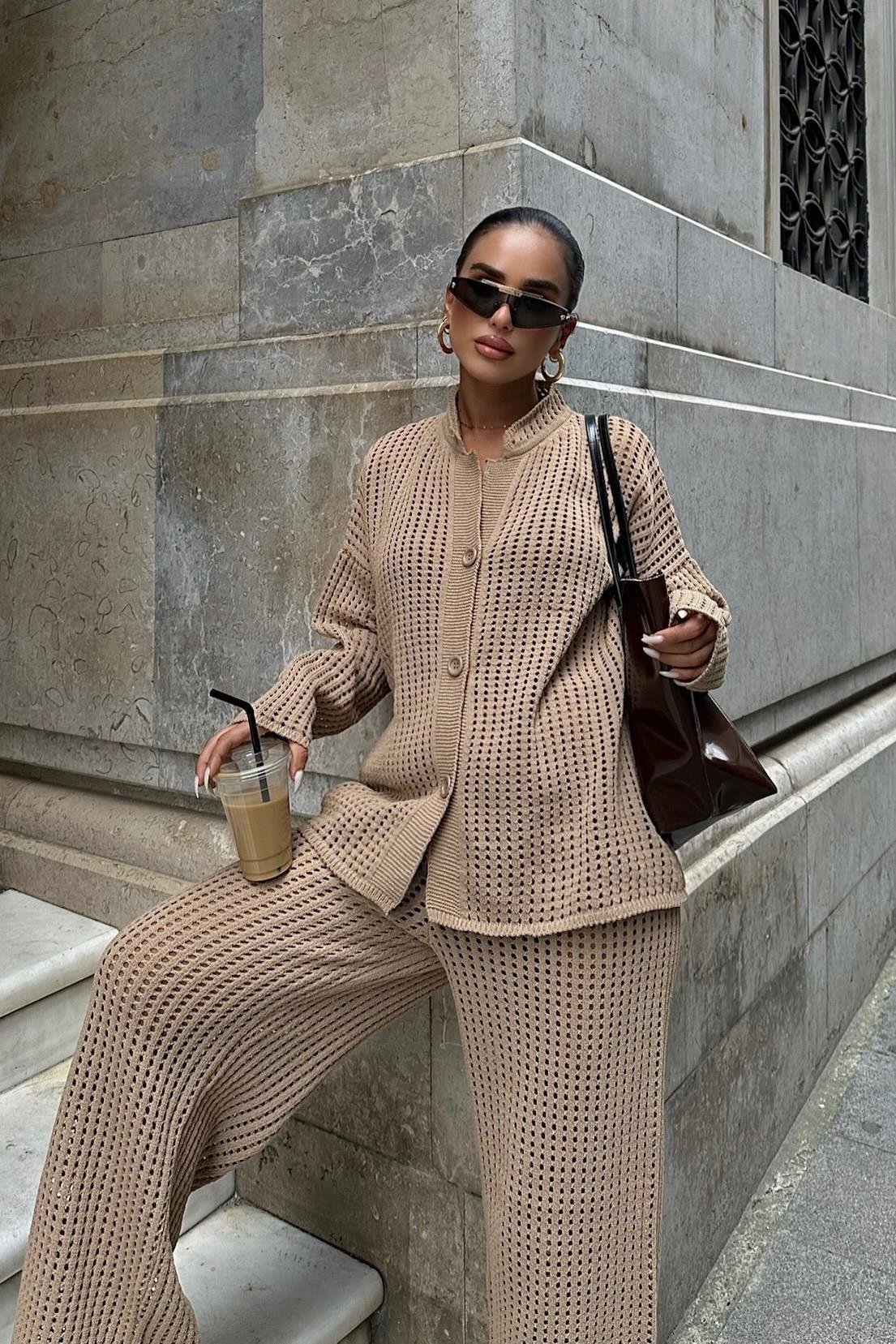 Moon Salaş Kroşe Pantolon Takım 9880 R1-N-K2