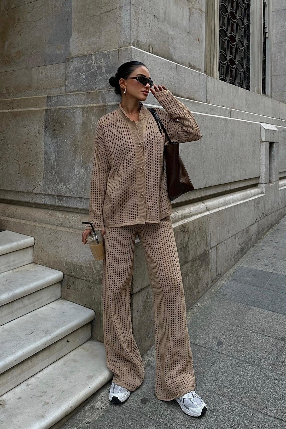 Moon Salaş Kroşe Pantolon Takım 9880 R1-N-K2