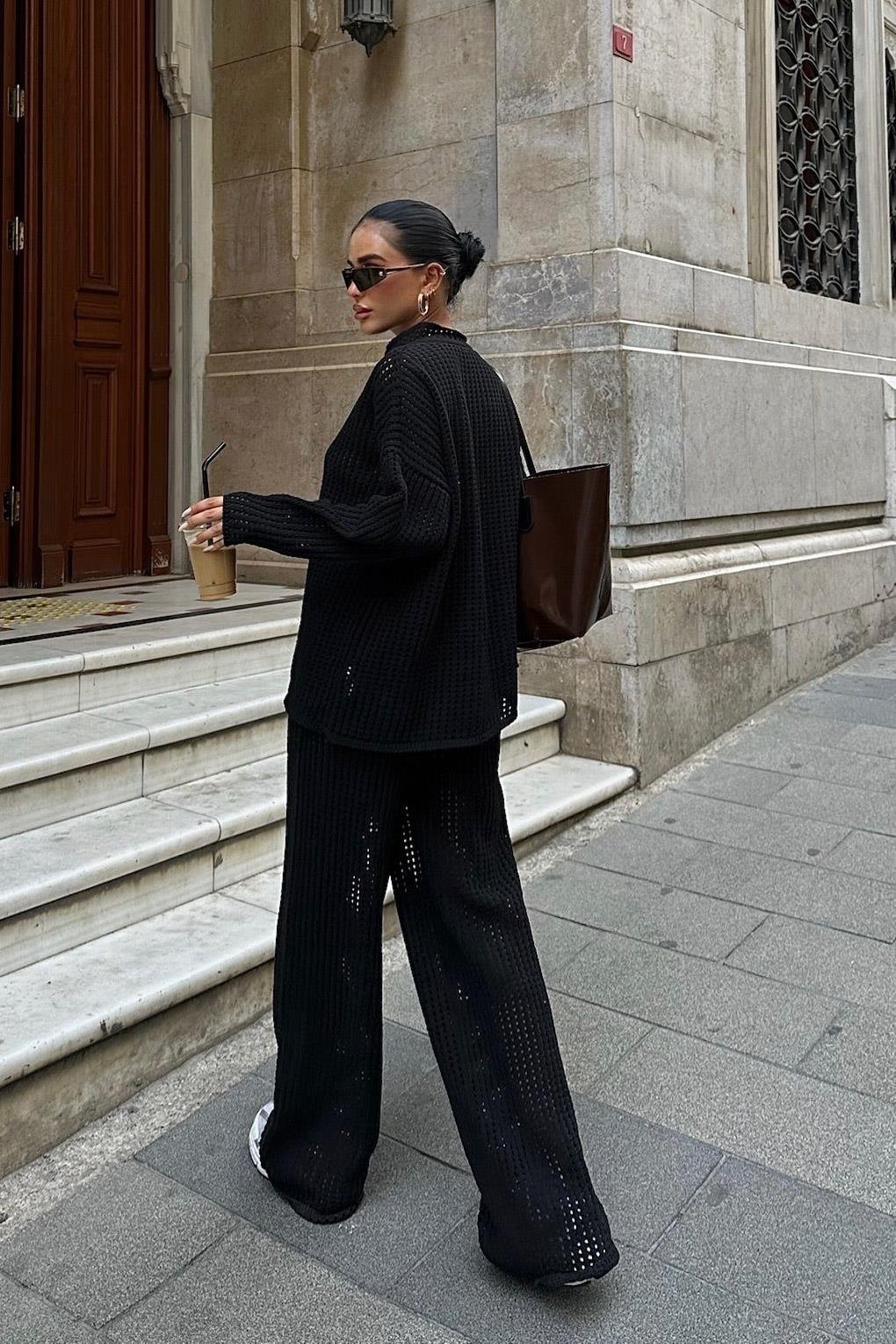 Moon Salaş Kroşe Pantolon Takım 9880 R1-N-K2