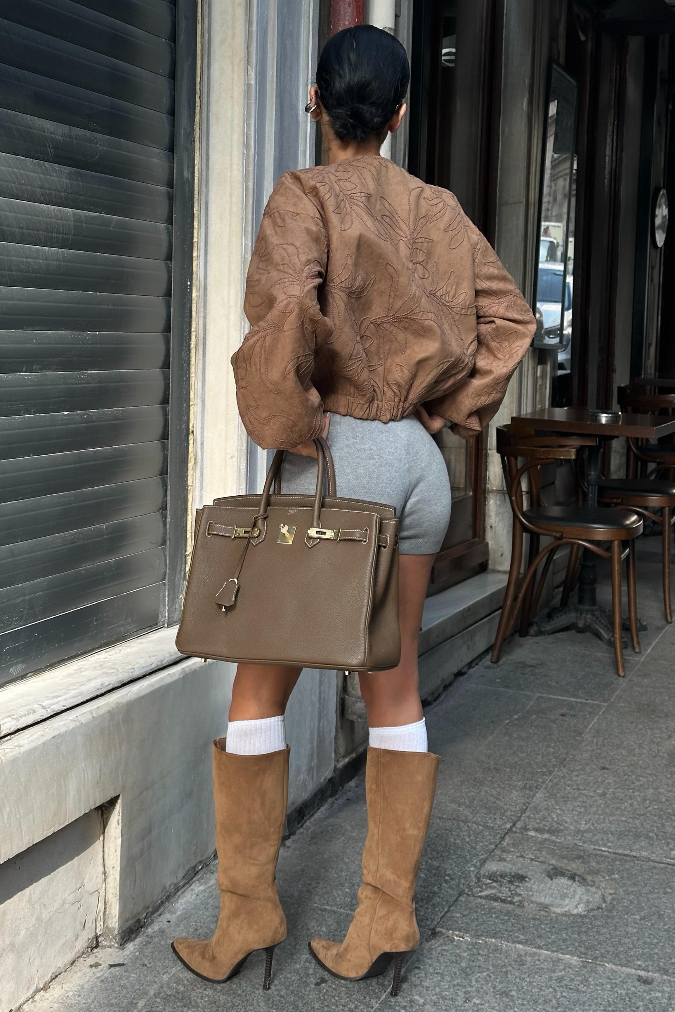 Nakış Detaylı Nubuk Bomber Ceket 6139 R5-J-K2