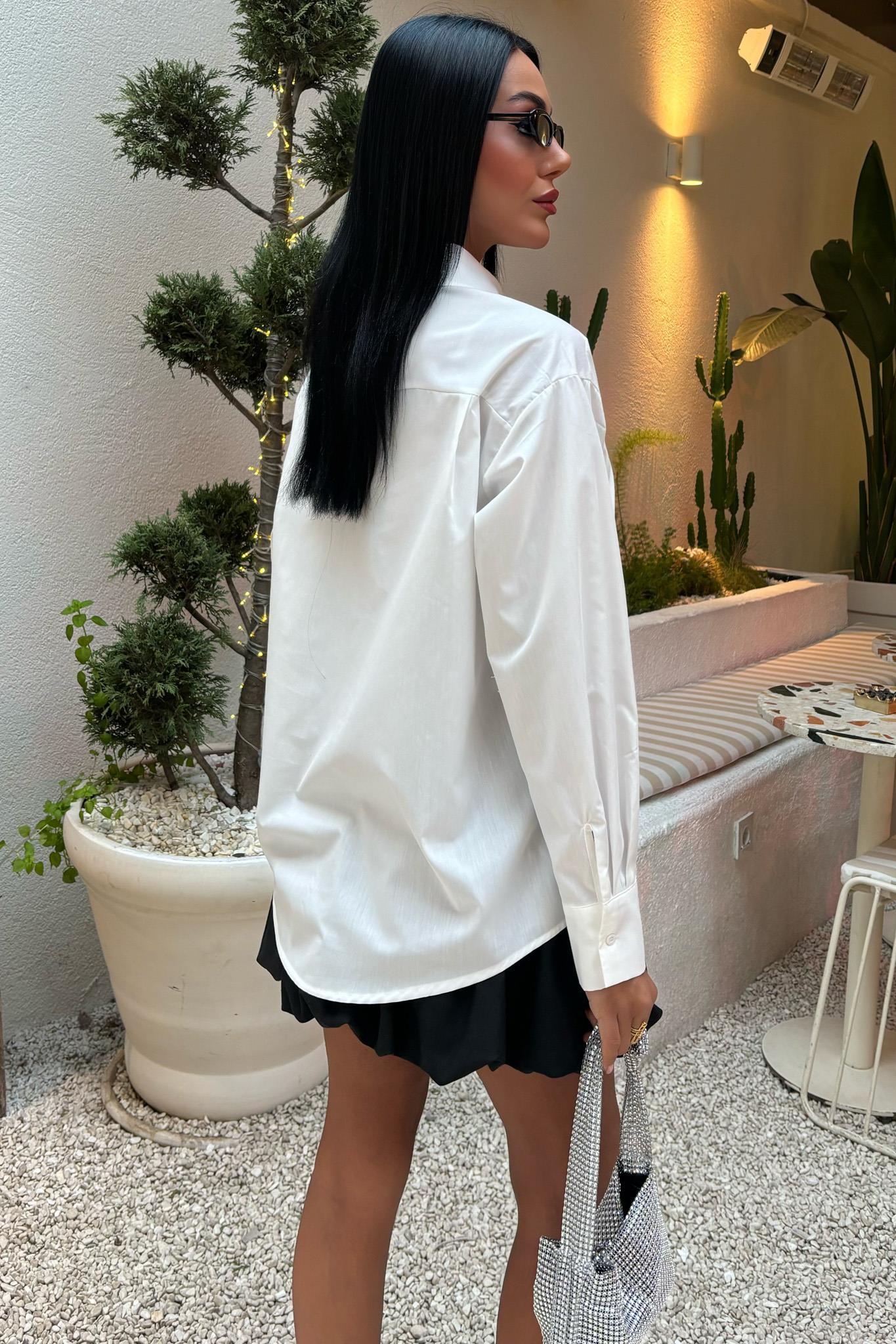 Önü Şerit Taşlı Gömlek 3448 R7-F-K4