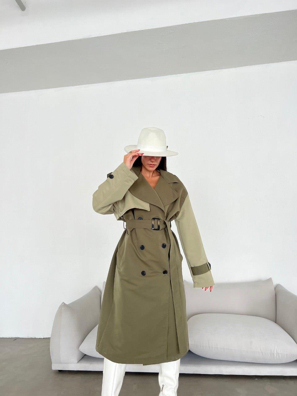 Oversize Kemerli Trençkot 7007-8