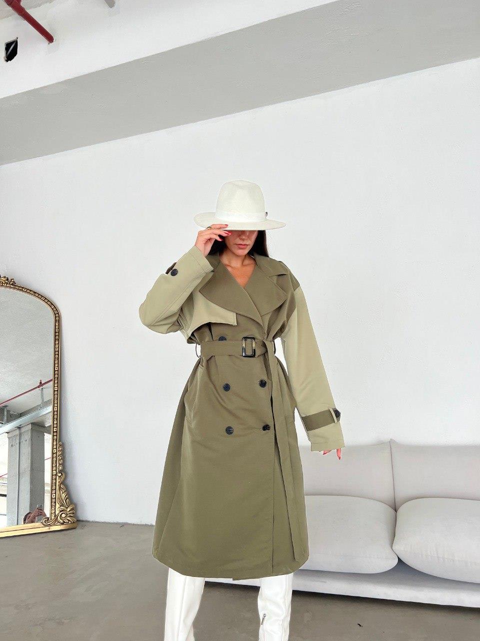Oversize Kemerli Trençkot 7007-8