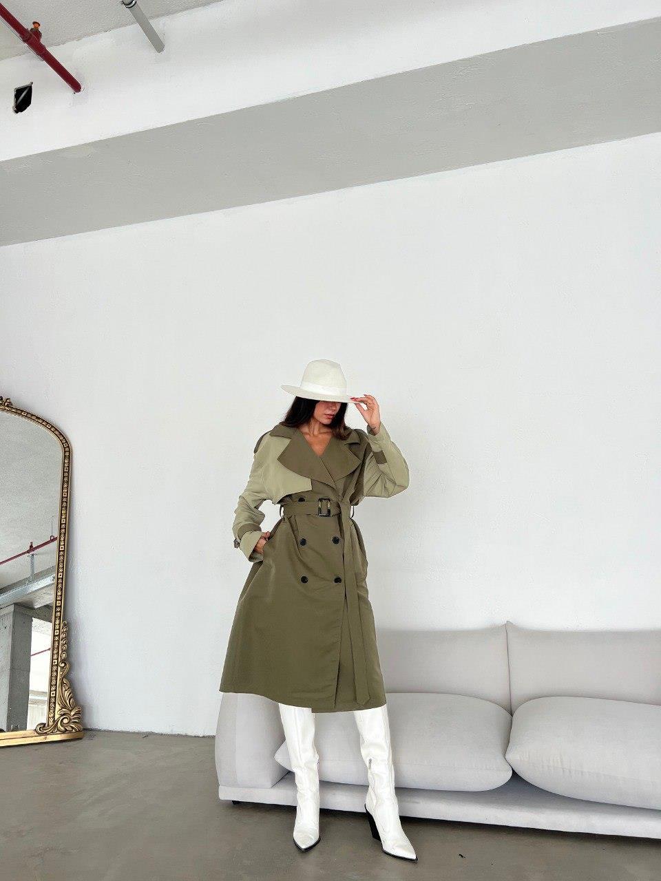 Oversize Kemerli Trençkot 7007-8