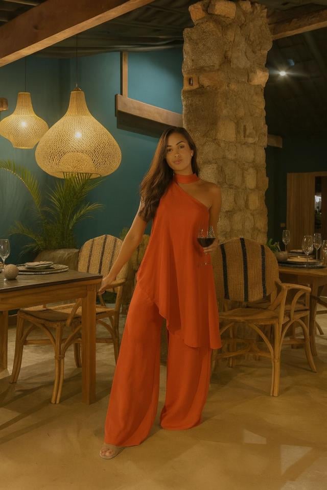 ÖZEL FİYAT Asimetrik Kesim Bluz Salaj Pantolon Efsane Ikili Takım