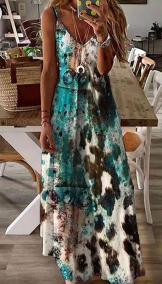 ÖZEL FİYAT Digital Baskı V Yaja Süprem Kumaş Elbise