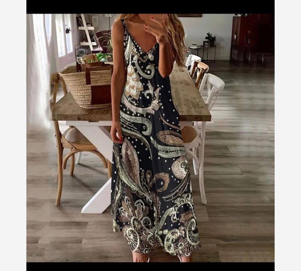 ÖZEL FİYAT Digital Baskı V Yaja Süprem Kumaş Elbise