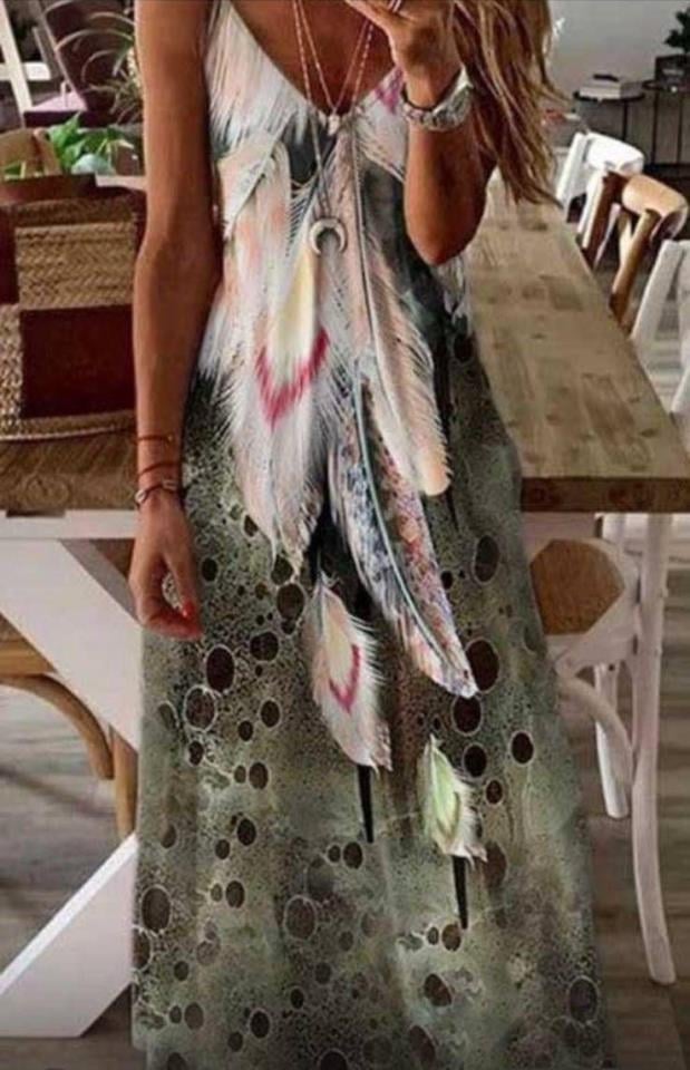 ÖZEL FİYAT Digital Baskı V Yaja Süprem Kumaş Elbise