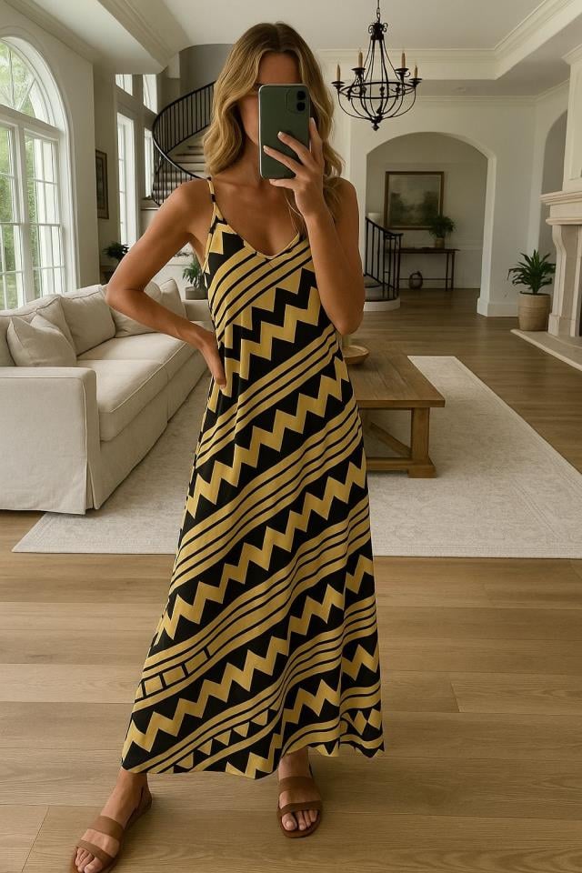 ÖZEL FİYAT Digital Baskı V Yaja Süprem Kumaş Elbise