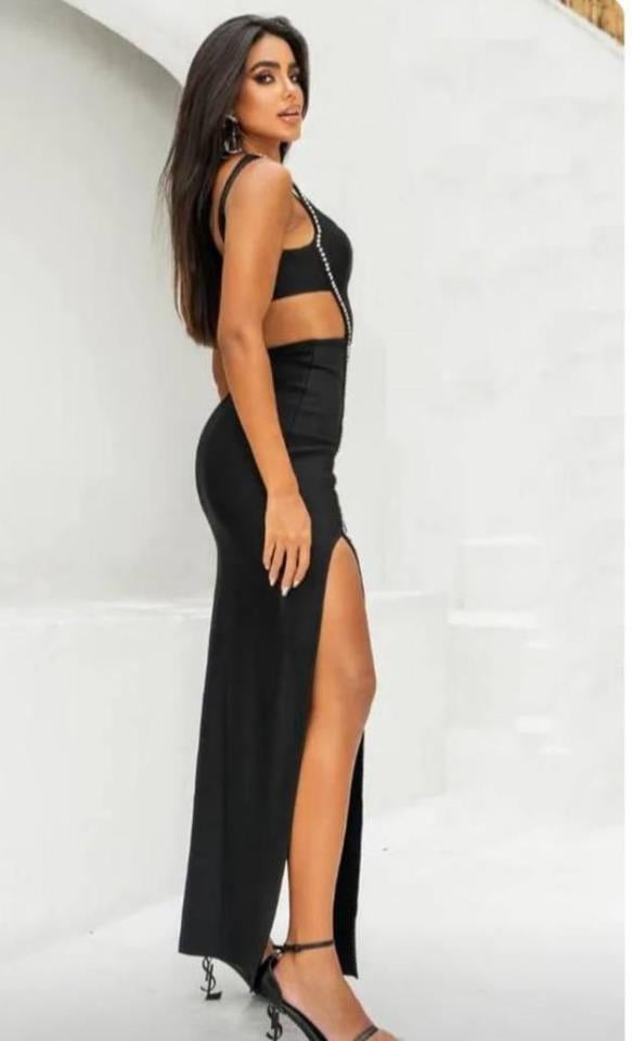 ÖZEL FİYAT Ithal Dalgıç Kumaş Inci Detaylı Tasarım Elbise