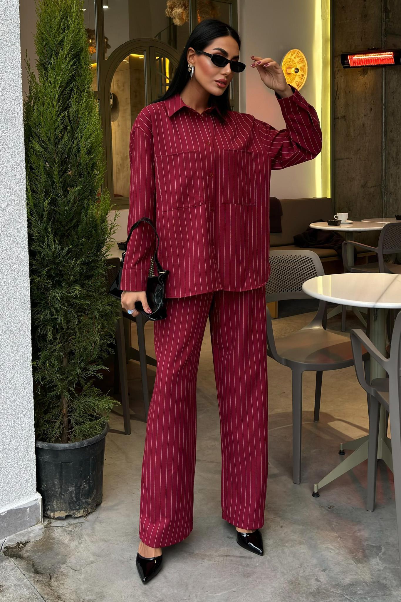 Palazzo Pantolonlu Çizgili Takım 10092 R8-B-K5